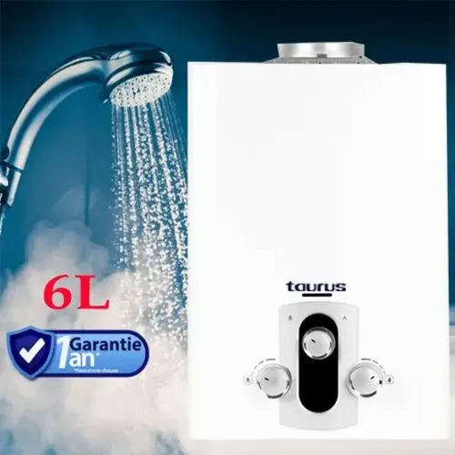 Taurus - Chauffe-eau à gaz 6 Litres - LED