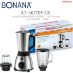 Bonana Blender mixeur smoothie - 5 Vitesses - 3 en 1 - 1200W