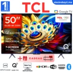 TCL - 50C655 - 50" GoogleTv - QLED PRO 4K UHD - 144HZ VRR - HDR10 PRO - Dolby Atmos