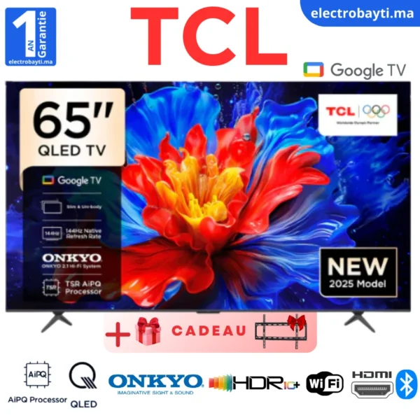 TCL - 65P8K - 65" GoogleTv - Gaming pro - QLED 4K UHD - 144HZ Native - HDR10+ - Onkyo sound