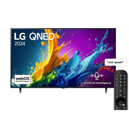 LG Smart TV - QNED AI QNED80 4K - 55 pouces - Télécommande Magique IA HDR10 webOS24 2024