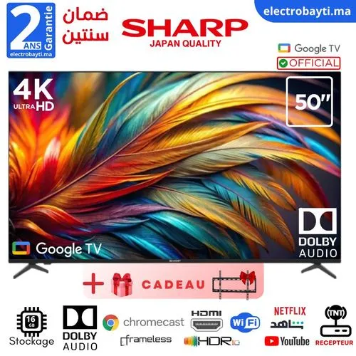 Sharp 50 GOOGLE TV - 4K UHD Smart Officiel