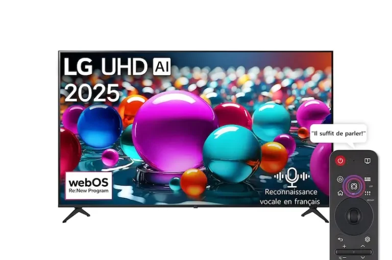 Smart TV LG UHD AI UA85 4K 75 pouces Télécommande AI Magic Remote HDR10 webOS25 2025