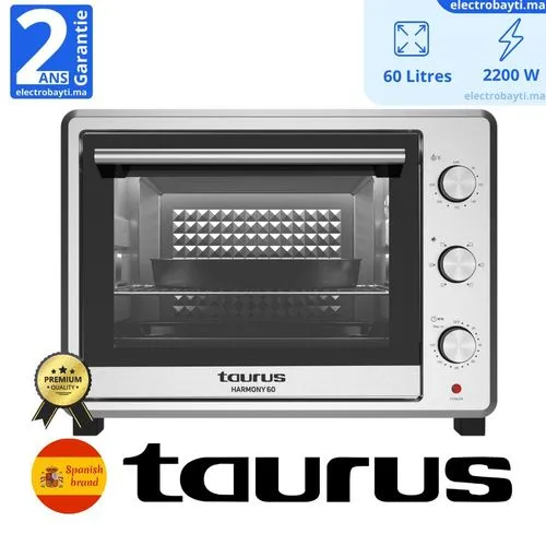 Taurus - Four Electrique Inox HARMONY 60L - 2200W - Double vitrage