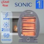 Sonic Chauffage Électrique, 800W, Chauffage silencieux et Rapide, Chauffage quartz