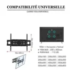 Echolink Support TV mural 40'' - 80'' Bras Double Pivotant - Avec accessoire de fixation – Image 4