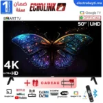 Echolink Smart TV 50 LED 4K UHD - Google Tv - Wifi Récepteur Intégré